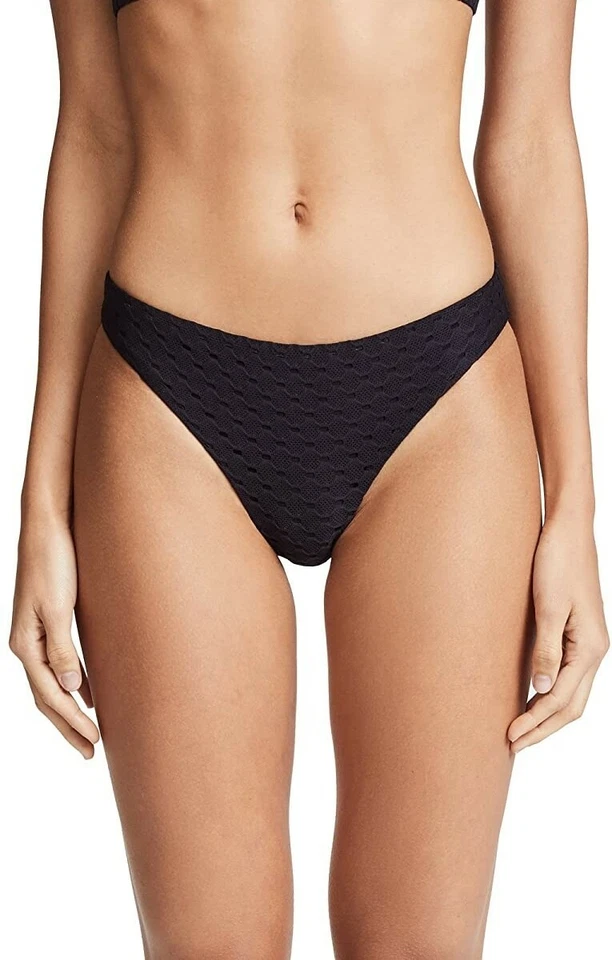 Shoshanna 262470 Women's Diamond Eyelet Black Bikini Bottom Swimwear Size M - Image 1 of 2
