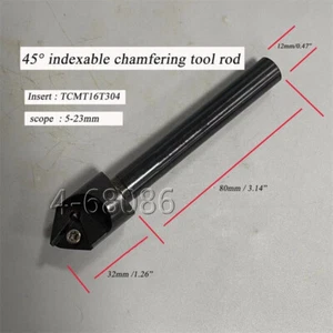 Árbol de biselado indexable TCM45-C12-20-110-1T 45° + 1 PIEZA inserto TCMT16T304 - Imagen 1 de 6
