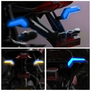 Lámpara intermitente de luz LED para motocicleta 2 piezas ámbar + azul - Imagen 1 de 10