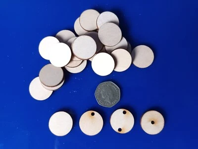 25mm/2.5cm PLY Wood CIRCLE Craft Shapes Wood DIY Decoration Disc Blanks - Image 1 of 4