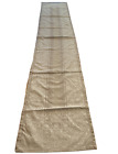 Bodrum Linens NY Table Runner Taupe Luxury Organic Cotton Damask 15 3/8'' x 89''