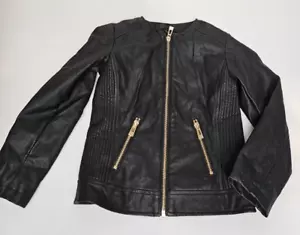 Mädchen Kunstlederjacke, , schwarz, Gr. 116 / 122 - Bild 1 von 4