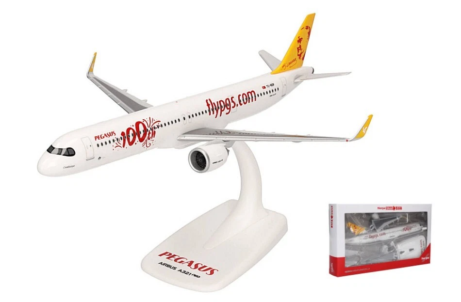 Modellini aerei di linea Herpa AIRBUS A321neo PEGASUS AIRLINE 1:200 modellismo - Immagine 1 di 1