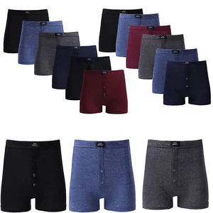 Mens Boxers Jersey Boxer Shorts Men Button Fly Mens Underwear Boxers For Men - Picture 1 of 4
