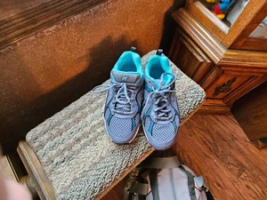 Fila Womens 7W Gray Turquoise Running Athletic Shoes 5HRW8055-068 - Picture 1 of 6