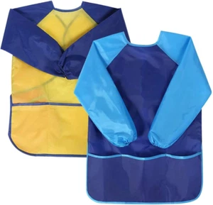 2 Stück Malschürze Kinder, Wasserdicht Kinder Malkittel 3-7 Jahre Mädchen/Junge, - Bild 1 von 12
