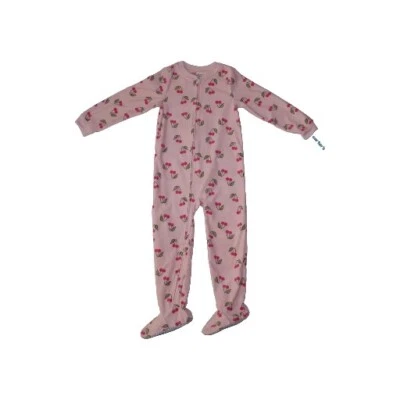 Carters Fleece Footed Pajama Blanket Sleeper Size 6 7 8 10 12 14 Cherries Fruit - Image 1 of 4