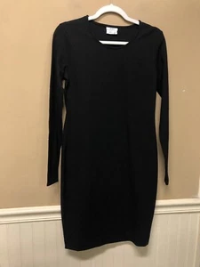 DKNY Structured Black Dress Long Sleeve Size 2 NWT - Picture 1 of 6
