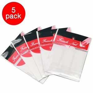5 Pack French Tip Guides Sticker Manicure Stripe Edge Nail Art Decoration DIY - Picture 1 of 6