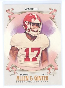 Tarjeta de fútbol de radiocontrol Topps Allen & Ginter 2021 - Jaylen Waddle Alabama Dolphins #214 - Imagen 1 de 2