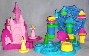 DISNEY Play-Doh Cupcake Celebration & Prettiest Princess Castle Playset + Acc. - Picture 1 of 12