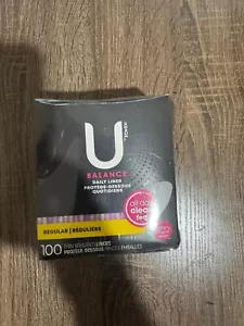 U by Kotex Balance Daily Wrapped Panty Liners, Light Absorbency, Regular 100 CT - Picture 1 of 2