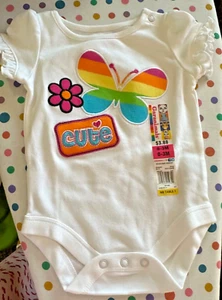 Garanimals NWT 0-3 mo Girls Butterfly Cute One Piece - Picture 1 of 3