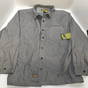 Brazos Work Force Mens Shirt Jacket Sz XL GRAY Flannel Lined - Picture 1 of 7