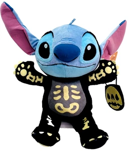 Neu mit Etikett Disney Stitch Skelett Kostüm 15 Zoll Plüsch Halloween weiche Augen 2024 einfach spielen - Bild 1 von 7