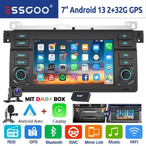 DAB+ 32G Android 13 Autoradio Carplay GPS Nav RDS Für BMW 3er E46 318 320 325 M3 - Bild 1 von 14