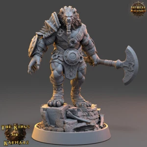 Miniaturas Daybreak Kings of Karmaaz King Emmering - 32 mm Lionmen Beastmen - Imagen 1 de 3