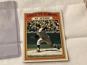 1972 Topps High Number - In Action #574 Fritz Petersony - Near Mint - Great Corn - Picture 1 of 2