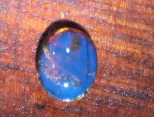 Exquisite Natural Dominican Clear Deep Blue Amber Polished Cobachon Stone 14mm - Picture 1 of 7
