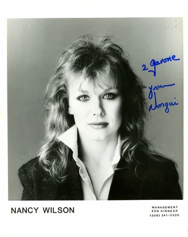 PROMOTIONAL PHOTOGRAPH SIGNED BY NANCY WILSON 102620-NW1 Cover