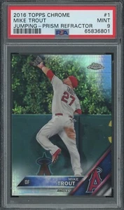 Mike Trout 2016 Topps Chrome Prism Refractor #1 PSA 9 como nuevo Los Angeles Angels - Imagen 1 de 1