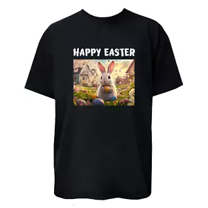 Easter Bunny Happy Easter T-Shirt Women, Men Graphic Design Unisex T-Shirt Tee - Picture 1 of 12