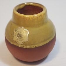 Vintage Somerset Cottage Pot-pouri pottery vase terracotta mustard label bud