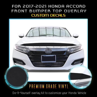 Parachoques delantero para Honda Accord 2017-2021 capó gráfico calcomanía superposición - vinilo mate Foto 1 de 4