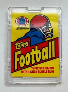 1981 Topps Football Trading Cards wrapper SNAPIT encased - Picture 1 of 2