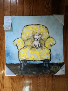 Marmont Hill 18"" x 18"" lona pintura Chihuahua hermoso impresionante perro de arte - Imagen 1 de 2