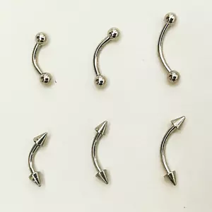 100pcs/lot Curve Barbell Banana Cartilage Studs Ear Eyebrow Piercing Jewelry 16G - Picture 1 of 4