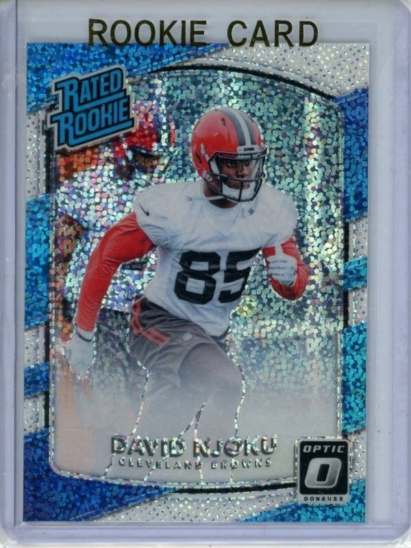 David Njoku 2017 Panini Optic White Sparkle Prizm #164 Cleveland Browns