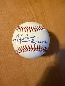 Angel Berroa - Autographed Official MLB Baseball - Inscribed 'ROY 2003 AL' - Picture 1 of 5