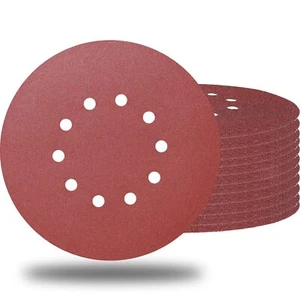 10Pcs 9-Inch 10-Hole Hook-And-Loop Sanding Discs Sander Paper For Drywall Sander - Picture 1 of 6