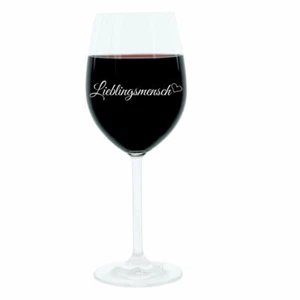 Geschenk Weinglas Lieblingsmensch Freunde Wein Leonardo Glas Gravur 400 ml - Picture 1 of 5