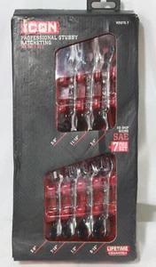 Juego de llaves de trinquete ICON WRSTS-7 Professional Stubby nuevo caja abierta - Imagen 1 de 4