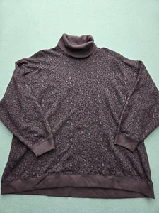 American Eagle Damen Pullover Medium Lila Leopard Pulli Leopard Baumwolle - Bild 1 von 16