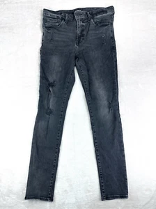 Jeans EXPRESS para hombre 32x31 negros ajustados desgastados punk denim (etiqueta 34x32) - Imagen 1 de 8