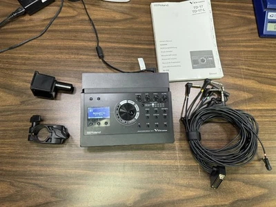 Roland TD-17 V-Drum Module w/Mount, Clamp, Wiring Harness, Manual, Power E2N5665 - Image 1 of 4