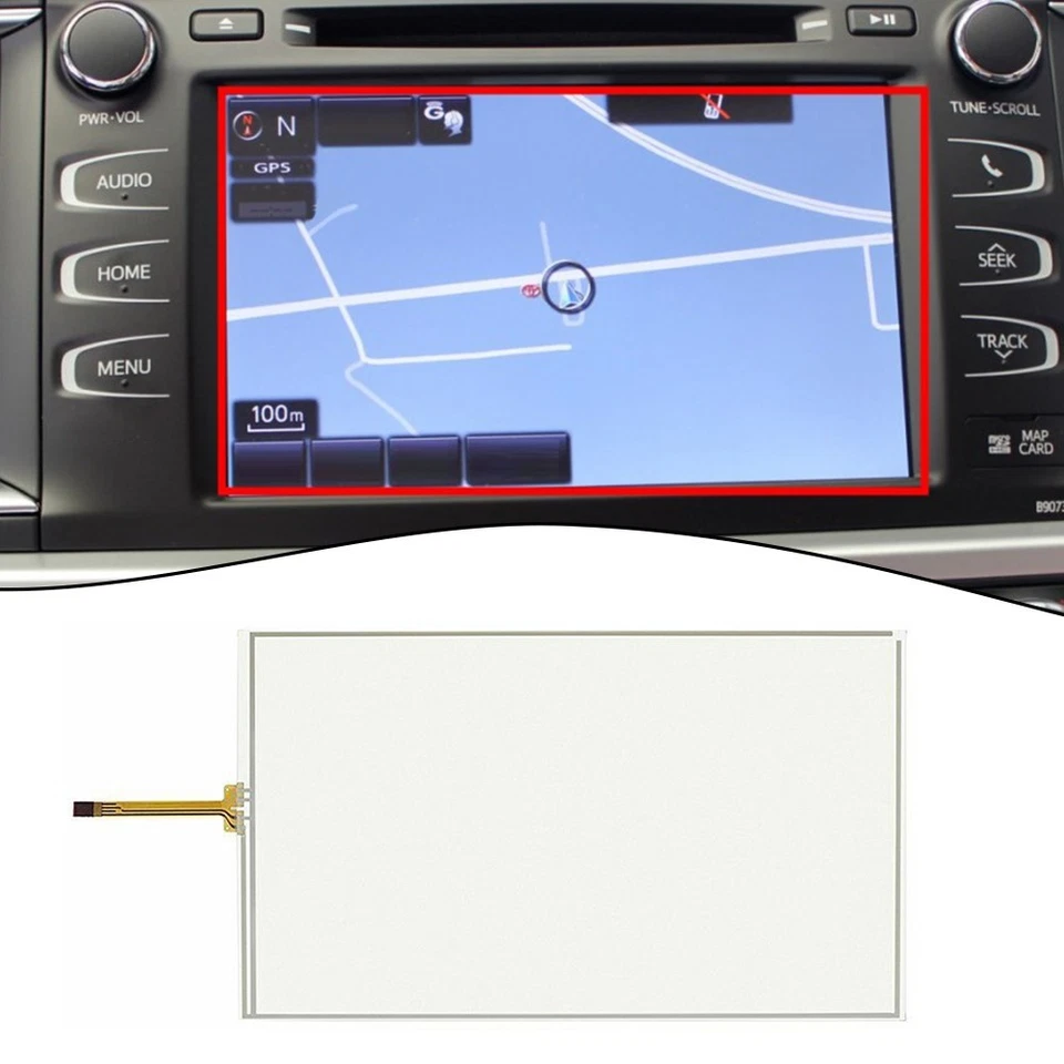 8 Touch Screen Digitizer Replacement Part For Highlander Radio LA080WV2 - Image 1 of 4