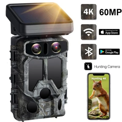 Campark solar 4K game camera hunting camera cam waterproof photo trap night vision de - Image 1 of 4