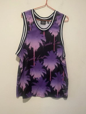 WESC Purple Paradise Lost Basketball Jersey Tank Shirt Mens XL and Shorts Large. - Image 1 of 4