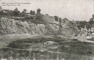 LeGore MD Bird's Ey View LeGore Combination Lime Plant 1910 - Picture 1 of 2