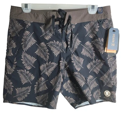 Pantalones Cortos de Tabla Roark The Boatman Estampado Hoja de Palma Secado Rápido Talla 30 17 Costura Exterior Foto 1 de 4