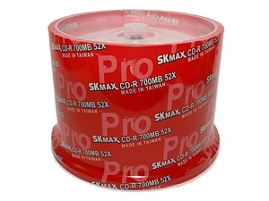 Hub jet d'encre blanc 300 SKmax CD-R 52 X 700 Mo/80 min support vierge imprimable - Photo 1/3