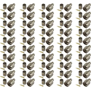 50 Pack N-Type Male Crimp Connector - HDF400 Cable Crimp Easy to Use - Picture 1 of 2