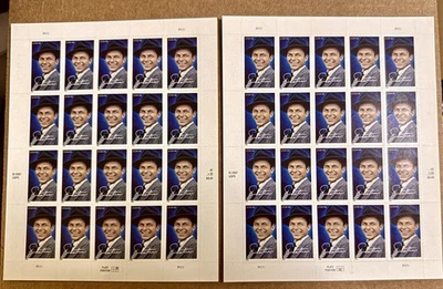 2007 Frank Sinatra USPS Stamps 42¢ Sheet of 20 x2 Mint NH Unused Lot (40 Total) - Image 1 of 2