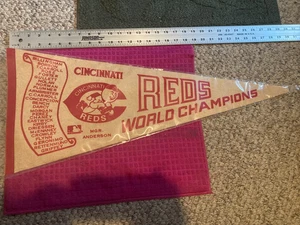 Rare VINTAGE 1975 Baseball Cincinnati Reds World Series Champions FLAG Pennant - Picture 1 of 5