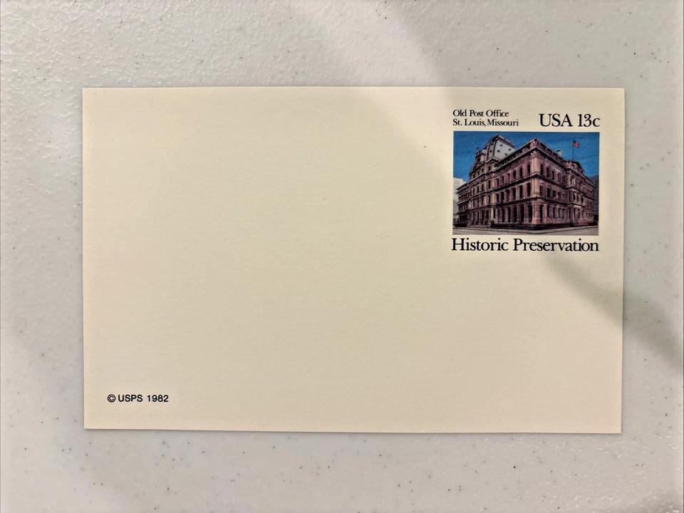 1982 13c Old Post Office (Missouri) Postal Card #UX97 - Image 1 of 1
