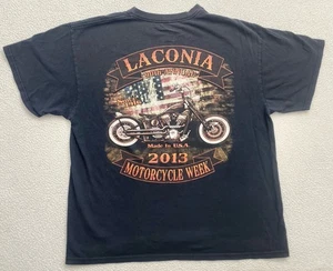 Motocicleta Laconia 2013 semana 90 anual para hombre XL desteñido negro Delta - Imagen 1 de 8